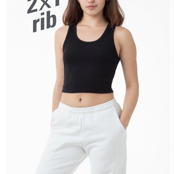 Los Angeles Apparel Tops - NEW! Los Angeles Apparel,Classic Black Women's cotton spandex Tank Top